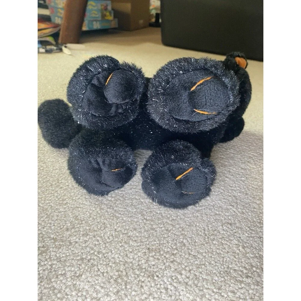 Vintage Halloween Black Cat Plush 10